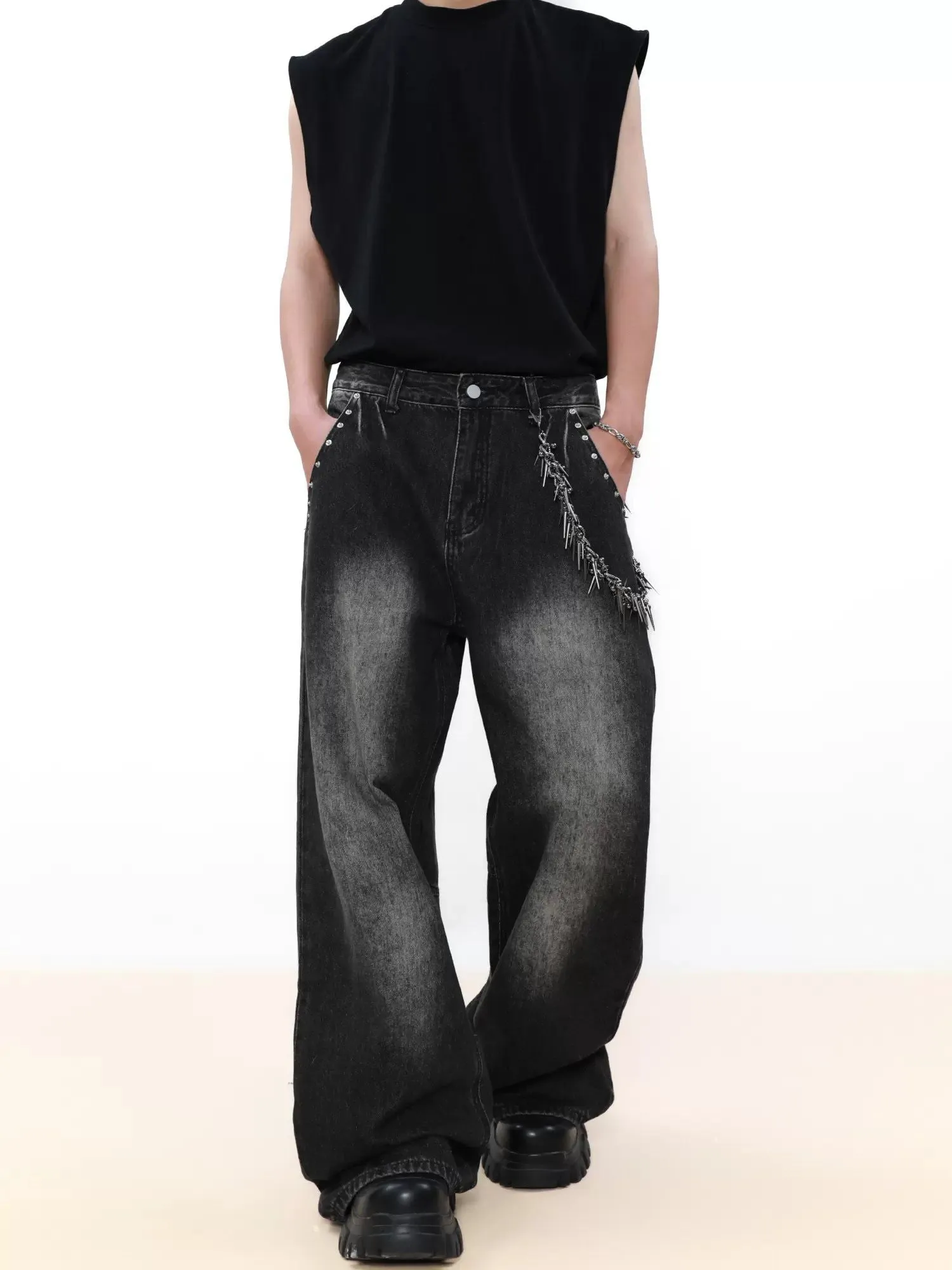 Fade Highlight Emphasis Jeans