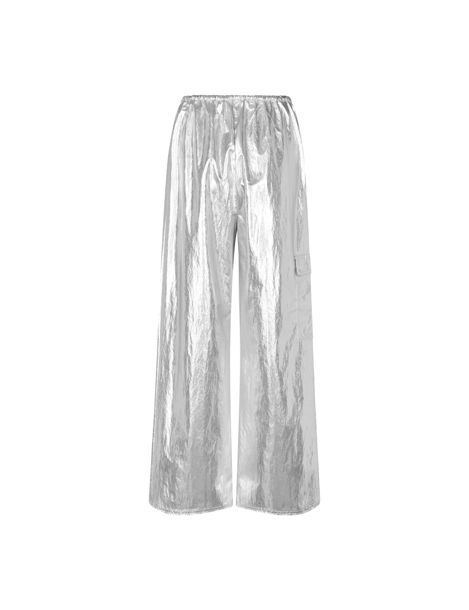Lak Pants — Silver Metallic