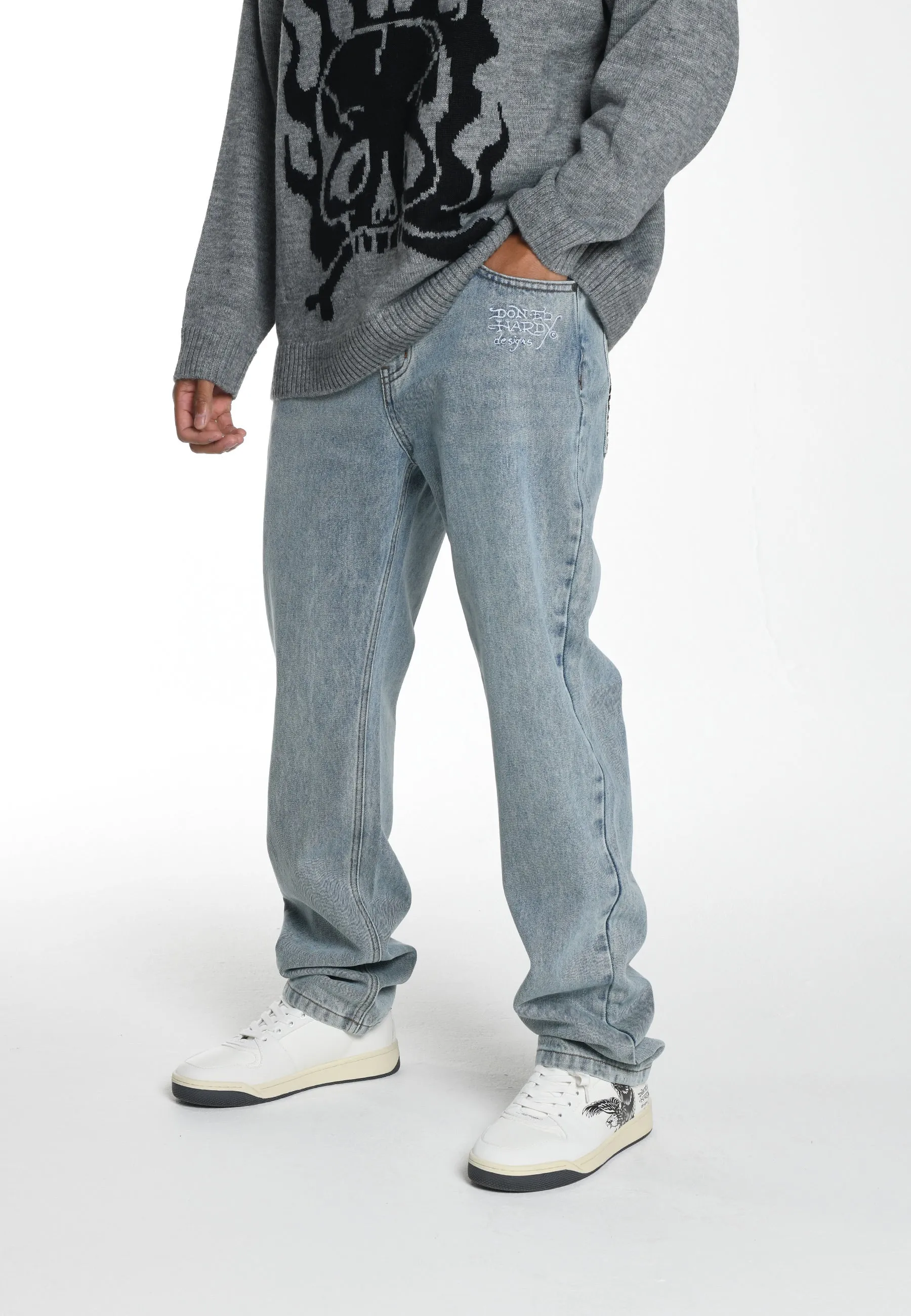 Mens Koi-Merge Denim Trousers Jeans - Blue